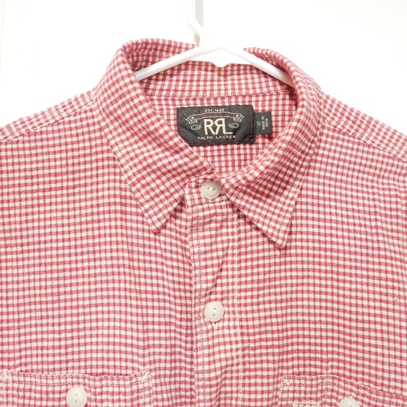RRL Double RL Seersucker shirt in check Small - Picture 2 of 4